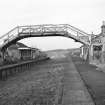 View of Hassendean Station platform on the old Edinburgh to Hawick Branch Railway looking NNE. The line was closed in 1969.