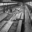 England, Severn Bridge
Interior view of bridge towers on assembly shop floor at Sir William Arrol and Co., Dalmarnock Ironworks, Glasgow