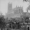 View from south east of church and churchyard