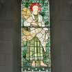 View of stained glass window 'Thy God Shall Be My God', St Luke's and Queen Street Church, Broughty Ferry, Dundee.