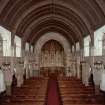 Scanned image of view of interior looking toward chancel.