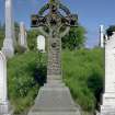 Scan of negative showing 1896 replica of the Kildalton Cross in Grange Cemetery, Edinburgh.