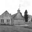 Dalmunzie Hotel, Engine Shed
General view of engine shed frontage from NW, hotel in background