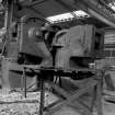 Clydebank, Elderslie Shipyard, interior
View showing punch and shearing machine being dismantled