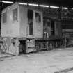 Bellshill, Clydesdale Street, Clydesdale Tube Works, interior
View showing North British Locomotive diesel shunter in open hearth melting shop