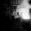 Bellshill, Clydesdale Street, Clydesdale Tube Works, interior
View showing tapping furnace in open hearth melting shop