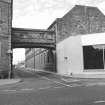 Dunfermline, Foundry Street, St Margaret's Works
View from E showing covered bridge over Foundry Street