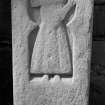 Kilmory, Chapel, Interior
View of medieval graveslab with carved effigy (33)