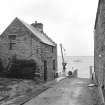 Stromness, 38, 40, 46 Alfred Street, Cottages and Quay
View from W showing crane and SW corner of store