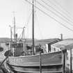 Scalloway, Westshore Harbour
View from NNE showing boat on Prince Olav Slipway