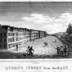 Photographic copy of engraved street view from east