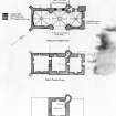 Plans of ground, first and second floors.