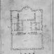 Photographic copy of plan of ballroom floor as completed to Henderson's design, taken from red ink outline of early work shown on Burn's plans.