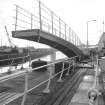 Dundee Harbour, Victoria Dock, Swing Footbridge
View from ENE showing N half