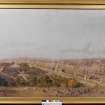 Painting showing Princes Street and Gardens.