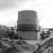 Muirkirk, Gasworks
View from WSW showing curved WSW front of gas holder