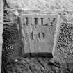 Glasgow, 23 and 25 Snuff Mill Road, Cathcart Mill
View showing wheel arch keystone of 1858 extension which is inscribed 'July 10'