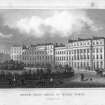Photographic copy of engraving insc: 'North West Angle of Moray Place. Edinburgh' 

