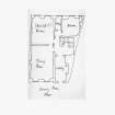 Photographic copy of sketch plans of ground, first and second floor plans of 3 Moray Place, showing uses of rooms as decribed in W.M. Trotter's furniture estimate (1826)