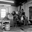 Glengarnock Steel Works, Joiner's Shop; Interior
View of tensile test preparation machine, Buckton no.1360