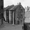 View from west of 13 Bell's Brae also showing part of Old Tolbooth and Dean School