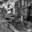 Hallside Steelworks, Interior
View of old joiners' shop showing mortising machine, Mackay, Barley and Heys, Glasgow