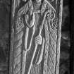 Oronsay Priory, effigy.
General view of effigy to Prior Donaldus MacDuffie.