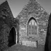 Oronsay Priory, interior.
View of East end of interior of church.