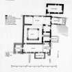 Oronsay Priory.
Photographic copy of drawing showing ground plan.
