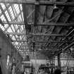 Motherwell, Dalzell Steel Works, Interior
View of joiners' shop showing roof and pulleys