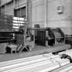 Motherwell, Lanarkshire Steelworks, Interior
View showing hydraulic press