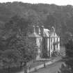 Spylaw House, Bridge Road, Colinton.
View from North East showing driveway to house.