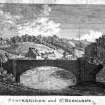 Photographic copy of an engraved view.
Titled: 'Stockbridge and St Bernard's' 
Insc: 'Robertson'
