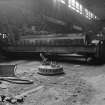 Motherwell, Ravescraig Steelworks, Interior
View of open-hearth shop showing charging machine