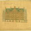 Elevation.
Titled:  'Scotsman Buildings  Contract No 4a  Drawing No 10.'   'Elevation To North Bridge Street'.
Insc: '35 Frederick Street  Edinr Novr 1900'.
Scanned image of D 65101 CN.