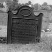 Easy Wemyss churchyard
View of cast-iron tombstone