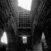 Interior.
View upwards towards nesting boxes.