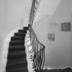 Inveraray, Old Rectory, interior.
View of staircase at first floor level.