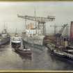 Glasgow, 1030-1048 Govan Road, Shipyard Offices.
Photographic copy of painting of Fairfield's fitting-out basin.