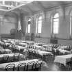 West House, interior.
View of dining hall.