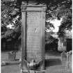 Edinburgh, Kirkgate, Liberton Parish Church Churchyard.
View of tombstone of Thomas Peacock
