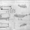 Edinburgh, East Princes Street Gardens, The Gallery of Modern Art.
Digital image of plans, South, East and West elevations, section.
Titled:   'Exhibition Gallery.  The Mound.  Edinburgh.'
