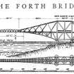 Elevation and Plan drawing of the Forth Bridge, published within the Westhofen article on the construction of the Forth Bridge in Engineering, 1890