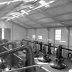 Elevated view over stilll in new still house, Glenfiddich Distillery, Dufftown