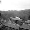 New Lanark, The School
View from N showing part of NNW and ENE fronts of school with roofs in foreground