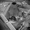 Alloa, Glasshouse Loan, Alloa Glassworks
View looking N from batch plant showing glass cone and roof of anullary building