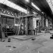 Paisley, MacDowall Street, Caledonia Engineering Works, Interior
View of boiler shop looking NW showing Hugh Smiths vertical shell bender (1 roll, 65cm diameter (26'') x 310cm long (10' 0'')