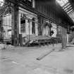 Paisley, MacDowall Street, Caledonia Engineering Works, Interior
View of boiler shop looking NW showing Thomas Shanks and Company Johnstone plate edge planing machine (drive motor and beths on right hand side of machine) with 2 ton jib crane above