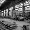 Paisley, MacDowall Street, Caledonia Engineering Works, Interior
View of boiler shop looking NE showing Tweddells system, Fielding and Platt limited, Gloucester, hydraulic plate bending machine