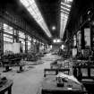 Paisley, MacDowall Street, Caledonia Engineering Works, Interior
View looking S in main bay of boiler shop showing 3 off 30 ton over-head cranes